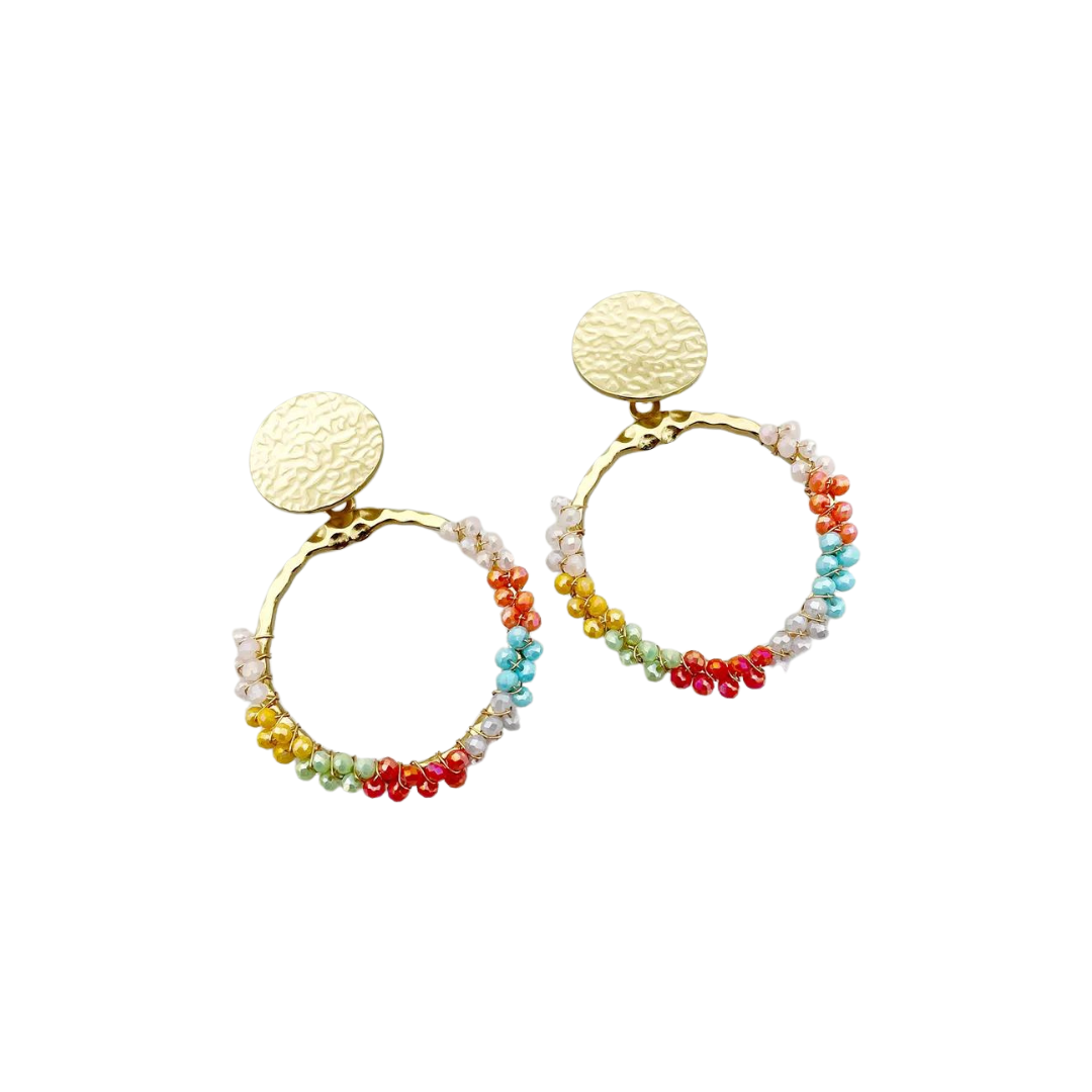 BOUCLES D'OREILLES ARC EN CIEL