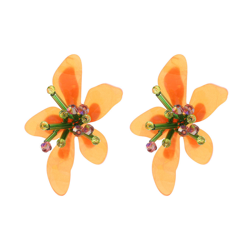 BOUCLES D'OREILLES FLEURS DES ILES