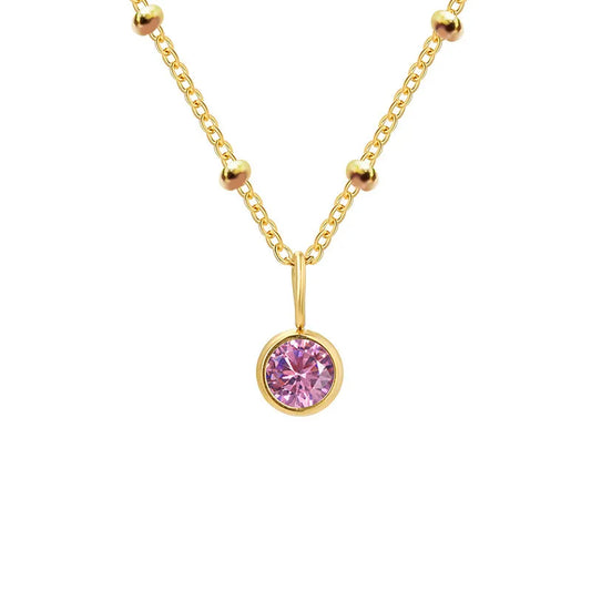 COLLIER PIERRE ROSE