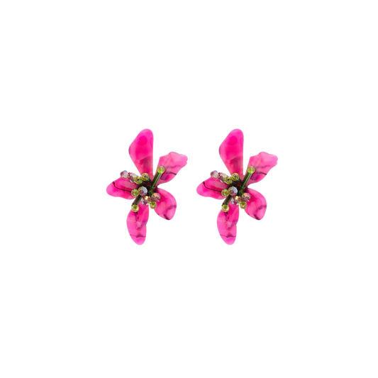 BOUCLES D'OREILLES FLEURS DES ILES